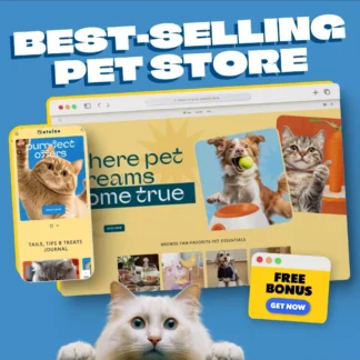 Turnkey Pet Store – Turnkey eCommerce Website | Eye-Catching Store Design + Paw-some Bestsellers Every Pet Will Love | FREE SEO, Promo Videos & VIP Support Included